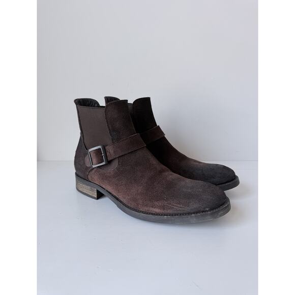 Mario Fagni Men’s 9 M (fits 10 US) Italian Brown Suede Jodhpur Boots